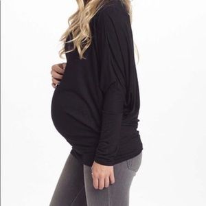 PinkBlush Maternity Black Shirt